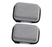 2pcs Portable EVA Microphone Storage Bag Waterproof Earphone Organizer Multi-Functional Cable Pouch for Outdoor Use Grey