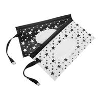 2pcs Portable Eva Wipe Dispenser Bags Black Refillable