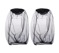 2Pcs Portable Face Net Mesh Lightweight Pull Over Mosquito Head Net Face Mesh Nylon Mosquito Midge Net Hat for Hiking Camping Climbing