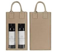 2pcs Portable Felt Red Wine Bags, Double Wine Bags with Window, Reusable Wine Bottle Tote Gift Wrapping, Great Gifts for Party Travel, Camping, Wine Lovers