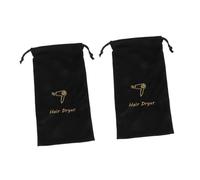 2pcs Portable Hair Dryer Storage Bag Drawstring Closure for Travel Soft Cloth Design Multifunctional Use for Hair Styling Jewelry Cosmetics Chic and Lightweight