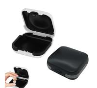 2PCS Portable Hearing Aid Cases Hearing Aid Box Hard Waterproof Hearing Aid Protection Storage Box with Built in High Elastic Silicone Air Cushion Ball to Prevent The Hearing Aid from Broken