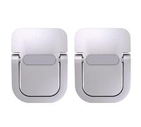 2pcs Portable Keyboard Riser,Invisible Laptop Stand, Silver Mini Stand Self Adhesive Laptop Riser Stable Phone Foldable Zinc Alloy Laptop Riser for Laptops, Mobile Phones, Tablets, Keyboards