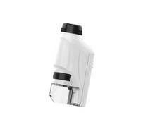 2pcs Portable Light Microscope, Mini Scientific Toy For Easy Observation | The microscopic world gives children new perceptions and new discoveries(White)