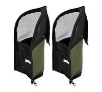 2pcs Portable Mesh Cutlery Drying Bags with Multi-Purpose Storage for Camping Hiking Fishing Outdoor Activities 600D PU Oxford Fabric (OD Green)