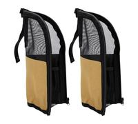 2pcs Portable Mesh Cutlery Drying Bags with Multi-Purpose Storage for Camping Hiking Fishing Outdoor Activities 600D PU Oxford Fabric (Khaki)