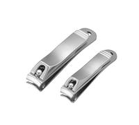 2Pcs Portable Nail Clippers Kit Stainless Steel Nail Trimming Tools for Easy Manicure Includes and Ergonomic Design for Comfortable Use