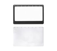 2Pcs Portable Page Magnifier Glass Pocket Size, Magnifying Glass Ruler Card, Fire Starting Magnifying Lens For Home Outdoor, 3X Magnifiers For Reading Book Newspaper Magazines Map Menus Hobby Craft