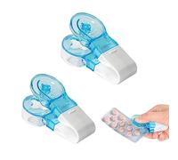 2pcs Portable Pill Popper for Blister Packs, Pill Remover Pill Puncher for Blister Packs, Small Pill Splitter for Tablets, Easy to Take Out Pills from Package (2 PCS)