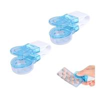 2Pcs Portable Pill Taker, Pill Popper for Blister Packs, Travel PillExtractor Opener Popper Assistance Tool, Portable PillTaker Remover with Medicine Box, PortablePill PopperFor The Elderly