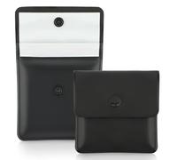 2pcs Portable Pocket Ashtrays, Portable Cigarette Ash Outdoor Events Cigarette Ash Bags, Fireproof EVA Small Wallets, Anti-Litter Rubbish Pouches for Camping/Hiking/Travel(Black,Size:8x8cm)