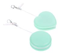 2pcs Portable Screen Cleaner Cleaning Cloths Pp Silicone Green | Heart Keychain Pendant, Fingerprints Removal, Phone Screen and Eyeglasses Use Random Color