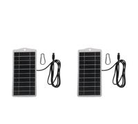 2pcs Portable Solar Panel Charger 2.5W 5V Solar Charging Panel TYPE-C Power Supply Board for Outdoor Enthusiasts and Travelers