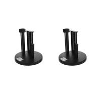 2pcs Portable Sticker Label Dispenser with 1 Inch Core for Packaging | Black Plastic Weighted Base, Non Slip Foundation, Supports 25mm Rolls and 20 to 150mm Labels