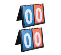 2pcs Portable Table Top Scoreboard Flipper Basketball Scoreboard 2- Flip Score Keeper For Sports Schools Community Events