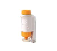 2pcs Portable Toy Microscope Optical Scientific Research Experiment Set | Easy to carry, explore the micro world anytime and anywhere(Orange)