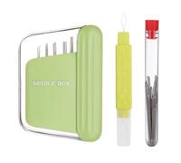 2Pcs Portable Travel Magnetic Pin Box, Hand Sewing Needles Magnetic Needle Case, 20 Sharp Sewing Needles Tools Various Sizes, Transparent Box Design for Home Sewing Professional Craftsmen