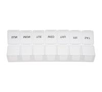 2pcs Portable Weekly Organizer 7 Day Stackable Pill Organiser Case