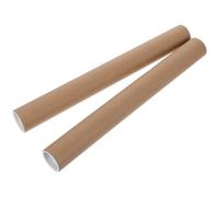 2Pcs Poster Mailing Tubes with Plastic End Caps, 1.57in X 16in | Kraft Paper round Storage for Art Prints and Drawings, Crush Resistant, for Architects, Artists, Shipping