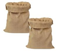 2Pcs Potato Sacks for Storage, Durable Reusable Hessian Sack, Natural Large Jute Sacks, 30x50cm Natural Burlap Sack, Ideal for Grains, Vegetables and Sand,with Breathable Design