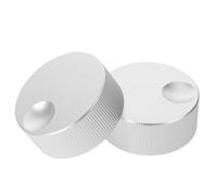2pcs Potentiometer Control Knob Aluminum Alloy 32x13mm for Bass | Silver Finish, Solid Structure with Accurate Rotary Movement and Tactile Feedback, for Recording Devices
