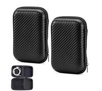 2Pcs Power Bank Case, Hard Drive Case for External Hard Drive Protection, Small Harrd Cases for Tech Accessories, Organizer for Travel and Business Use, Suitable for Travel(Black)