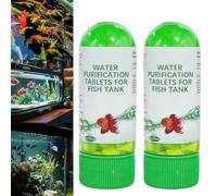 2PCS Powerful Aquarium Water Purification Tablet,Water Purification Tablets For Fish Tanks,W-ater Feature Cleaner,Algae Remover Fish Tank,Enhance The Clarity Of The F-ish Tank,Remove Odor,35PCS*2