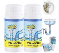 2PCS Powerful Drain Cleaner&Pipe Dredge Deodorant,Powerful Sink &Drain Cleaner,Dr/ain Unblocker,Po/werful Pipe Dredge Agent Dissolving Blockages,Pi/pe Dre/dge Deodorant,for Kitchen Bathroom Pipes