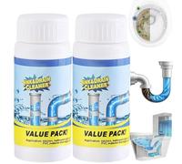 2PCS Powerful Drain Unblocker Cleaner,Sink and Drain Cleaner,Dr/ain Unblocker Powder,Dra/in Clog Remover,Pipe Dredge Deodorant,Dra/in Cle/aner and Unblo/cker,for Kitchen and Bathroom,Gentle and Safe