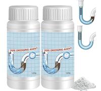 2PCS Powerful Drain Unblocker Powder,Sink & Toilet Unblocker, Fast-Acting Drain Cleaner for Kitchen Sink, Shower, Bathroom Dr/ain, Home Cleaning Supplies & Products,Effective cleaning & deodorization