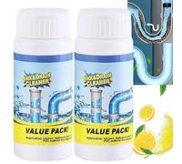 2PCS Powerful Drain Unblocker & Sink Cleaner,Foaming Pipe Dredging Agent,Toilet/Shower/Bathroom/Kitchen Drain Cleaner,Dr/ain Odour Remover & Hair Dissolver,Heavy-Duty Cleaning Supplies for Most Use