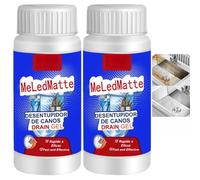 2pcs Powerful Pipe Dredging Agent Meledmatte,Sink Drain Unblocker,Powerful Sink and Drain Cleaner,Meledmatte Toilet Drain Cleaner,Powerful Pipeline Dredging Agent,Drain Unblocker Liquid Heavy Duty