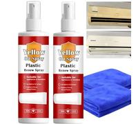 2PCS Powerful Plastic Yellowing Remover, Air Conditioner Plastic Cleaner for Stubborn Stains, Fast-Acting Air Conditioner P/lastic Cleaner, Powerful Pla/stic Stains Cleaner for Multi-Surface Pla/stic