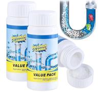 2PCS Powerful Sink Foaming Drain Cleaner, Drain Clog Remover, Heavy Duty Pipe Dredging Agent & Deodorant, Fast-Acting Unblocker For Bathroom, Kitchen, Quick, Effective, And Long-Lasting Solution