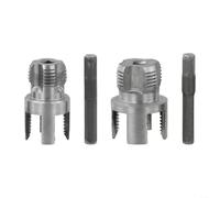 2PCS PPR Water Pipe Internal Thread Opener 20mm 25mm Double Ended Plastic Pipe Threader for PVC Pipes Compatible with Electric Drill Silver