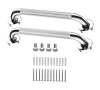 2pcs Practical Anti Slip Stainless Steel Grab Rails 12Inch Accessory for Bathroom Shower and Stair Easy Installion Bathroom Handle