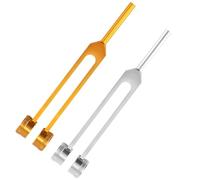 2pcs Practical Ear Fork Aluminum Alloy Tuning Forks for Sound Therapy | Polished Smooth Surface, Comfortable Hold, Integrated Shape, Sl esign, Flick the Ear Canal
