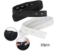 2pcs Practical Flat Elastic Cords Multi Usage Spool Sewing Bands Buttonhole Elastic Bands Black and White for Daily Use