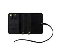 2Pcs Practical Foldable Travel Jewelry Bag With Buckle Jewelr Roll Portable Storage Display Pouch For Storing,Organizing Jewelry(Black)