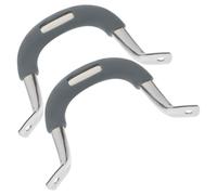 2pcs Practical Pot Handle Replacement Stainless Steel Silicone Grip | Dual Hole Design, Stable Construction, Burn Protection, for Stockpot and Cookware Lid Side Use