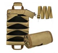 2pcs Practical Roll Up Hardware Organizer Bag for Mechanics Electricians and DIY Projects with Multiple Compartments (A)