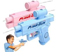 2PCS Prank Water Gun, Two-Way Water Pistols, Spray from Front and Back, Fun Office & School Prank Gun, Party & Reunion Game Water Prank Gun, Pranks Toys for Adults & Children