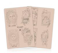 2PCS Pre-Printed Gray Tarot Card Tattoo Practice Skin, 1.5mm Thick Latex Double-Sided Practice Sheet for Fine Line & Shading (2PCS Pink Pad)