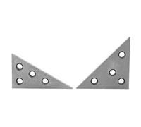 2pcs Precision Steel Angle Block Set, 30-60 - 90 and 45-45 - 90 Degree Machinist Measurement Tool, Hardened Steel Gauge with Four Mounting Holes for Calibration and