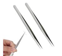 2pcs Precision Tweezers, Stainless Steel Pointed Tweezers for Crafting, Stainless Steel Pointed Tweezer for Craft, Soldering, Jewelry-Making
