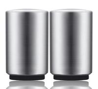 2PCS Premium Beer Bottle Opener, Automatic Stainless Steel Quick Pop the Top Can Openers by Magnet Catching No Damage Caps, Wine Accessory Push Down Off Magnetic Bartender Tool for Home Picnic Camping