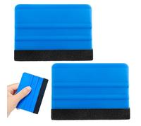 2PCS Premium Blue Squeegee Smoothing Tool - Multi-Use Application Kit for Car Vinyl Wrap, Wallpaper & Window Tint Film, Anti-Scratch Trimming Tool