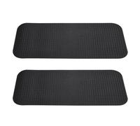 2PCS Premium Double-Sided Anti-Slip Exercise Bike Mats, 5mm Thick Noise-Reduction Silicone Treadmill Pads for Carpet & Hardwood Floors Protection, 63.5 x 30cm Durable Gym Equipment Floor Mats