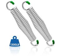 2Pcs Premium Porch Swing Springs,- 1250lbs Capacity Rust Resistant, Heavy-Duty Chrome Hammock Hanging Chair Spring for Hammock Chairs Ceiling Mount Porch Swings, Hanging Kit for Yoga, Indoor Outdoor