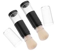 2pcs Press Dispense Makeup Brush Travel Set Plastic